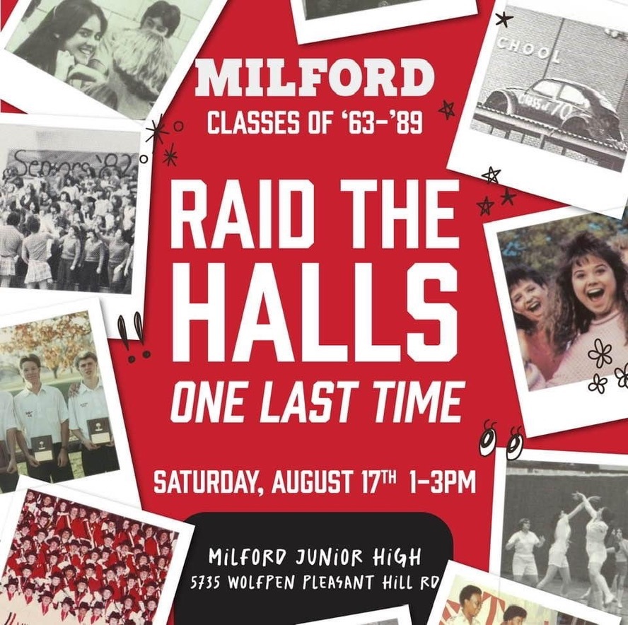 Classes of '63-'89 are invited to "Raid the Halls One Last Time"